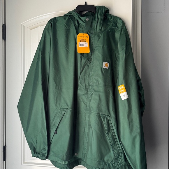 Carhartt Men Forest Green Raincoat Storm Defender loose fit - Picture 2 of 8